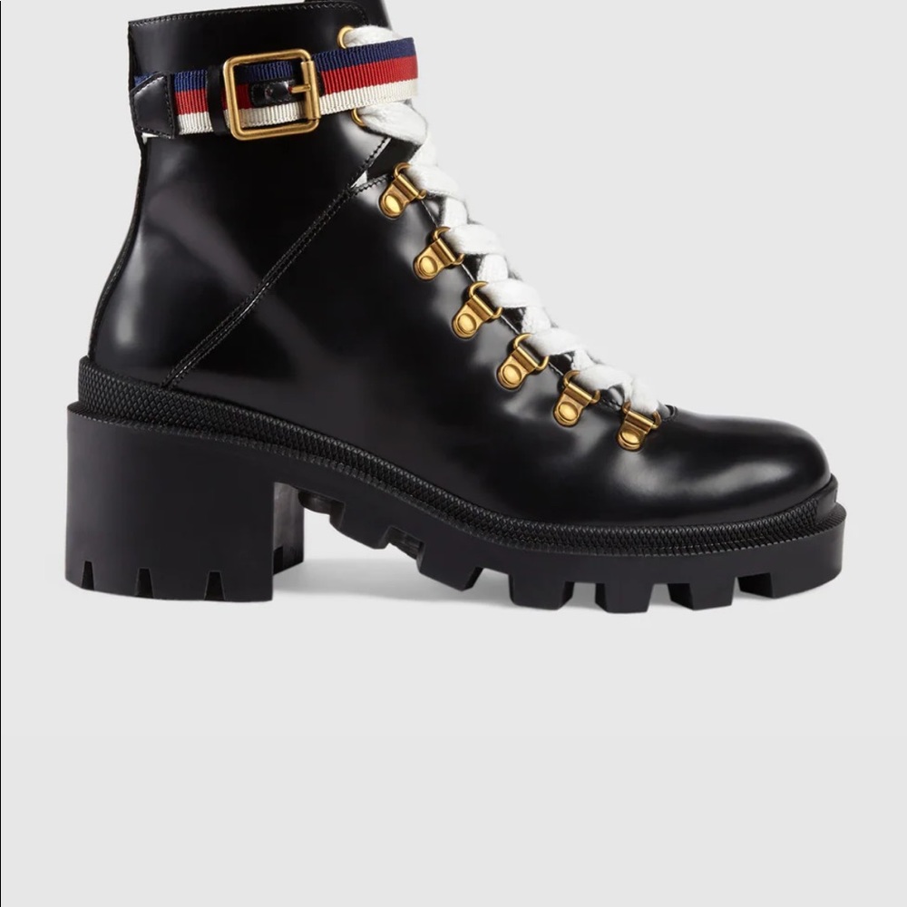 ❤️TODAY ONLY❤️NIB Gucci Sylvie Web Boots - Picture 3 of 8